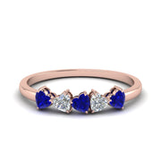 diamond-heart-5-stone-sapphire-anniversary-ring-in-rose-gold-FD8899GSABL-NL-RG